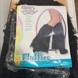 Black Furry Leg Warmers
